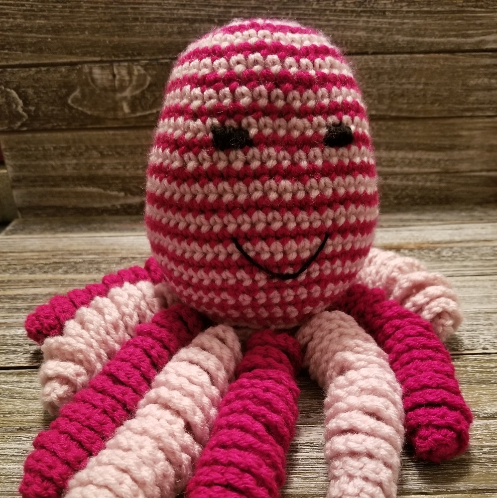 NWT Handmade Crochet Preemie Octopus Toy